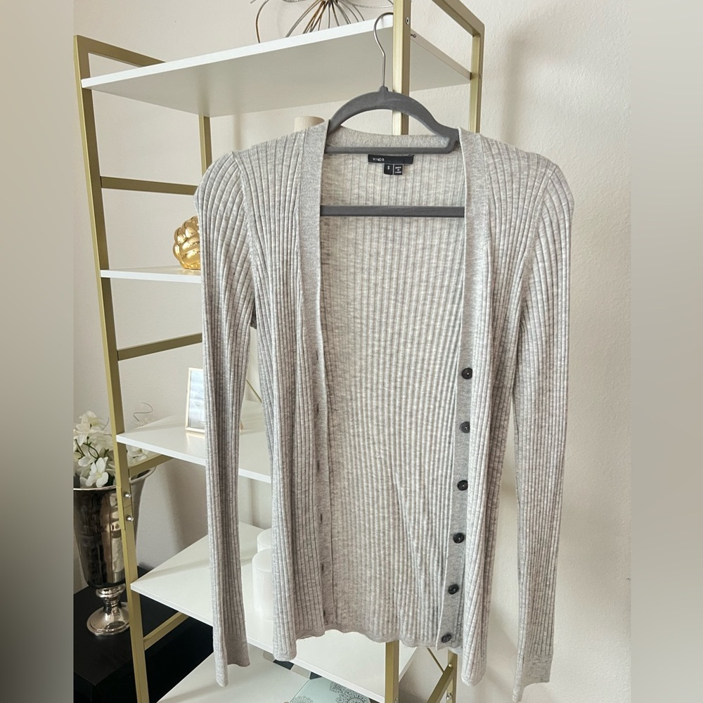 VINCE gray cardigan, size Small in excellent condition!